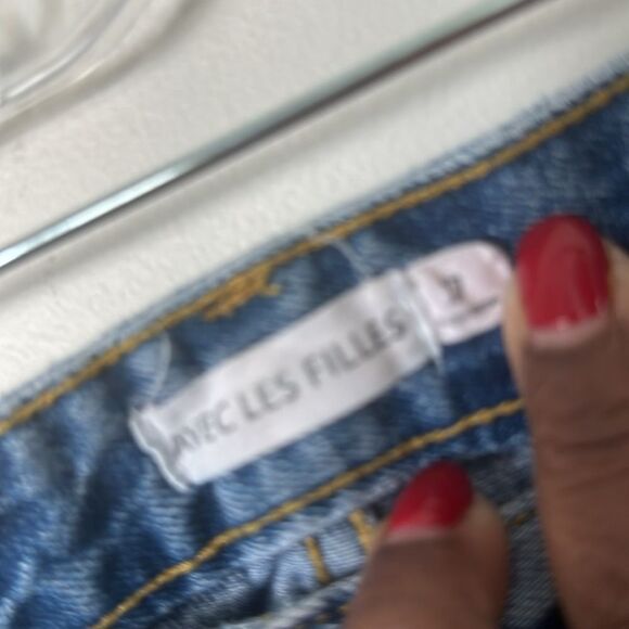 Avec Les Filles Deconstructed Straight Leg Jeans 27 - Picture 8 of 10
